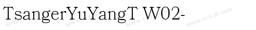 TsangerYuYangT W02字体转换